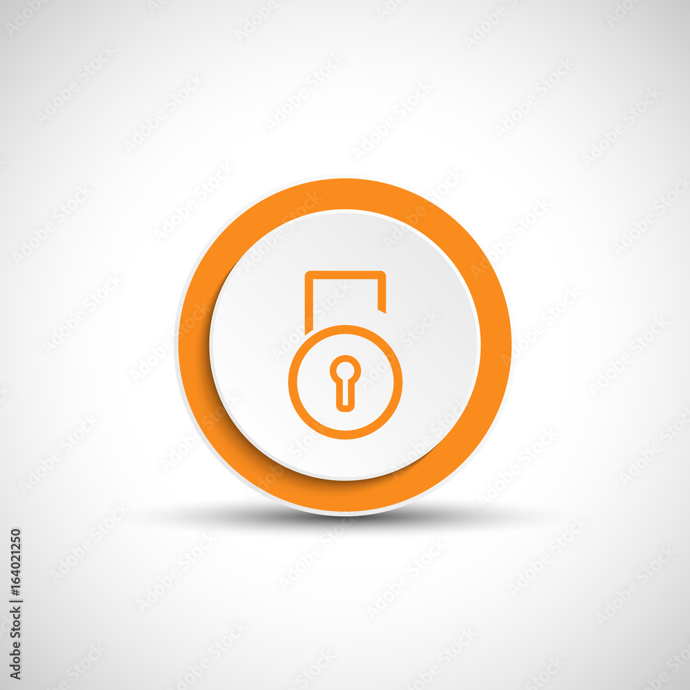Lock sign button with shadow.Padlock icon. Lock sign button with shadow.Padlock icon.