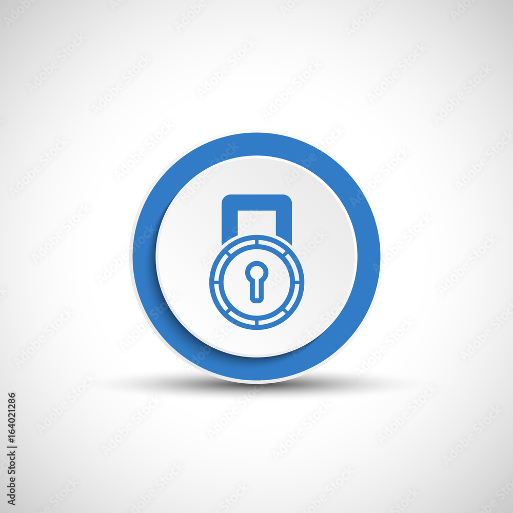 Lock sign button with shadow.Padlock icon. Lock sign button with shadow.Padlock icon.