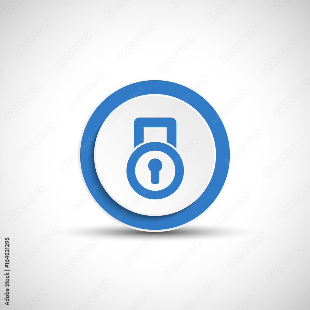 Lock sign button with shadow.Padlock icon. Lock sign button with shadow.Padlock icon.