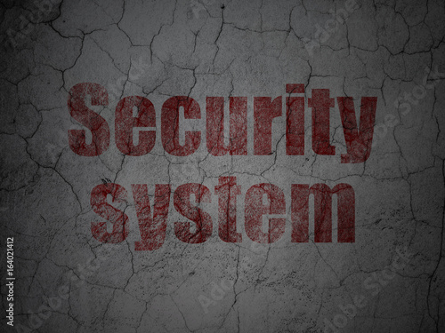 Security concept: Security System on grunge wall background