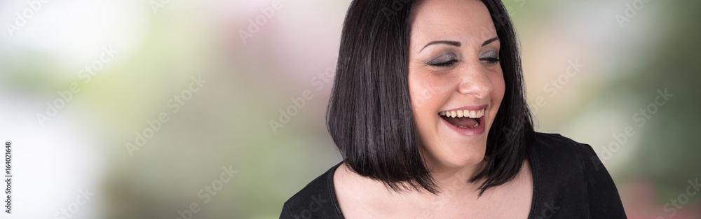 Portrait of laughing young woman Portrait of laughing young woman