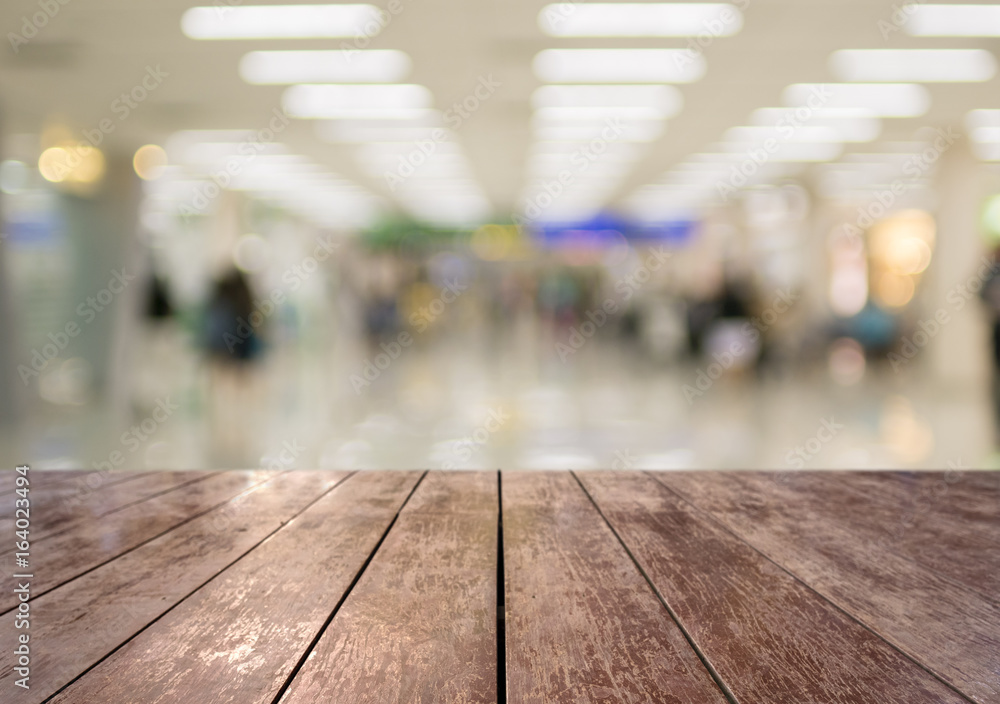 Wooden ground with bokeh blurred circle light Wooden ground with bokeh blurred circle light