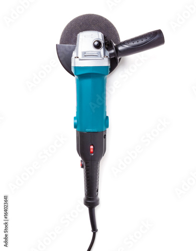 Fotografie, Tablou Angle grinder isolated on white background.