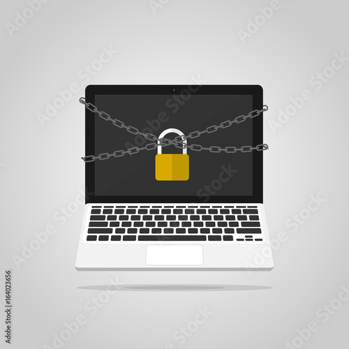 computer chain lock security ,hack computer vector