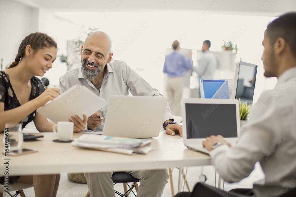 Businesspeople working in office Businesspeople working in office