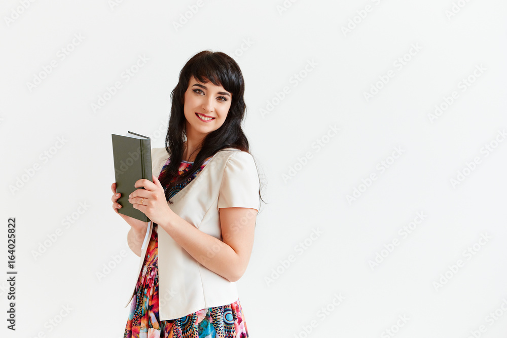 Portrait of business woman on white background Portrait of business woman on white background