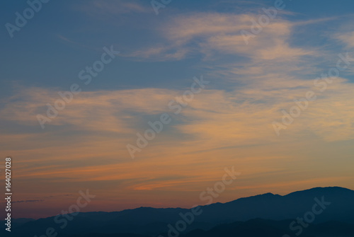 Colorful Sunrise over the mountain hills,Sunrise in mountains,Sunrise landscape