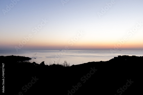 Crete landscape sunset