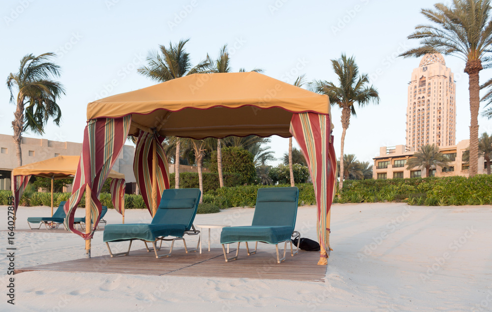 Luxurious gazebo on the beach Luxurious gazebo on the beach