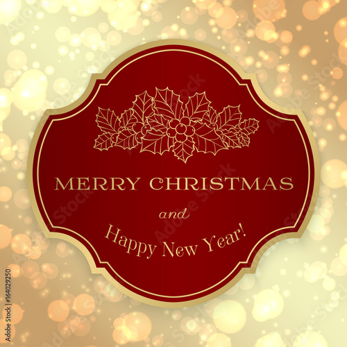 Merry Christmas and Happy New Year background