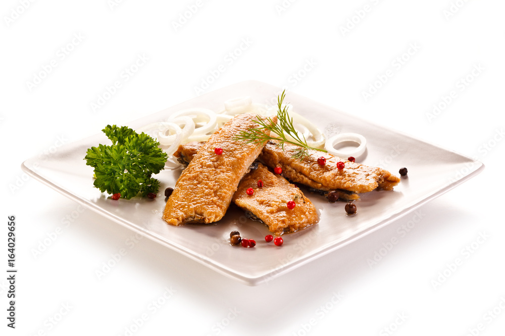 Fish dish - fried fish Fish dish - fried fish