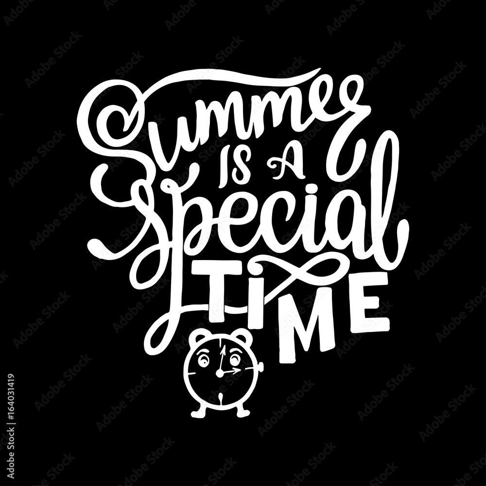 Vector illustration Chalk lettering composition of Summer quotes on white background. Summer lettering for cards, posters, prints Vector illustration Chalk lettering composition of Summer quotes on white background. Summer lettering for cards, posters, prints