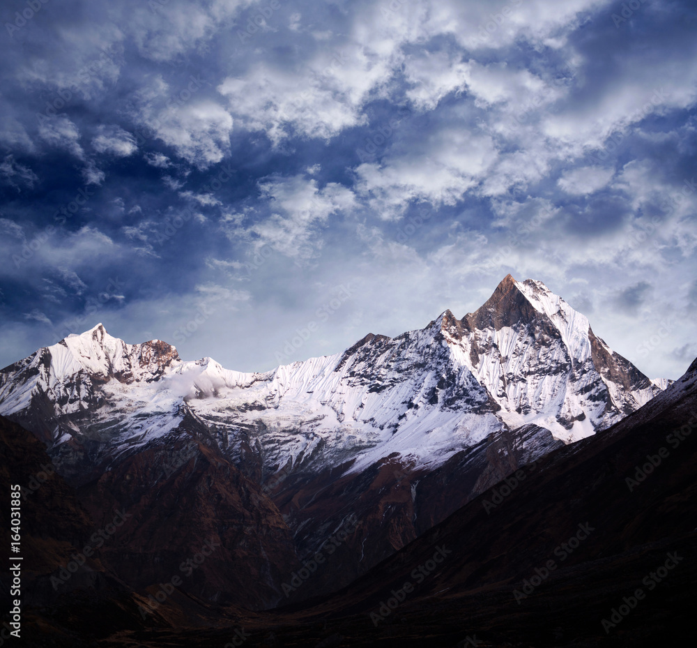 Mount Machapuchare (Fishtail), view from Annapurna Base Camp, Nepal Himalaya