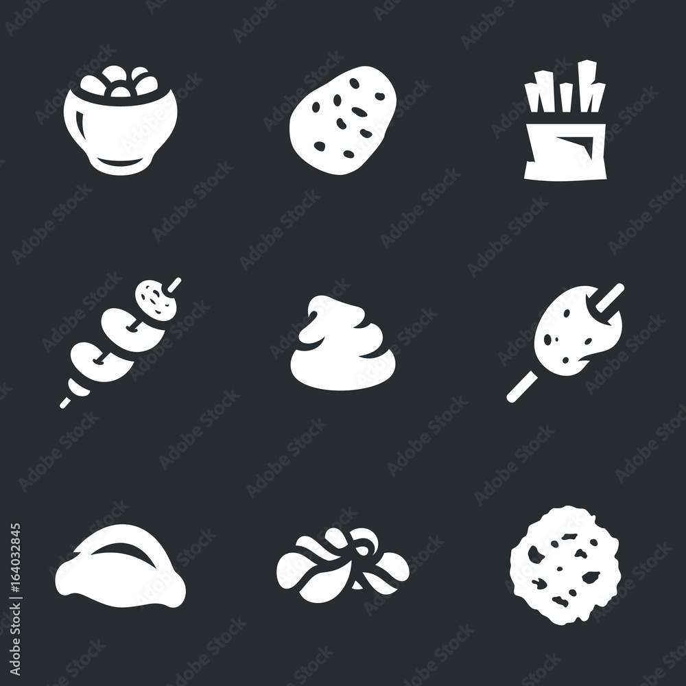 Vector Set of Potato Icons. Vector Set of Potato Icons.