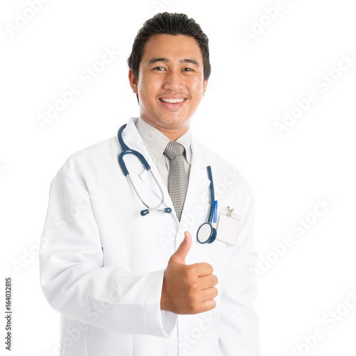 Medical doctor thumbs up