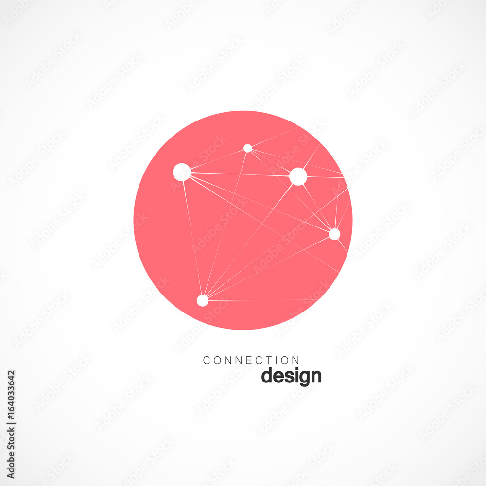 Red vector icon technology, network and connect background Red vector icon technology, network and connect background