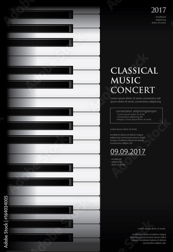Music Grand Piano Poster Background Template