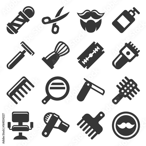 Barber Shop Icons Set