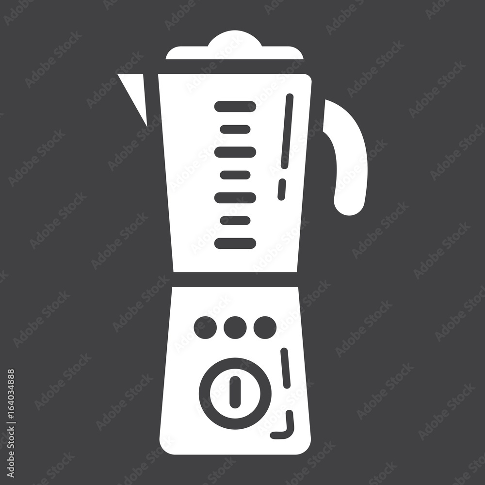 Blender solid icon, household and appliance, vector graphics, a glyph pattern on a black background, eps 10. Blender solid icon, household and appliance, vector graphics, a glyph pattern on a black background, eps 10.