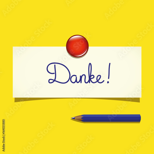 danke zettel mit magnet