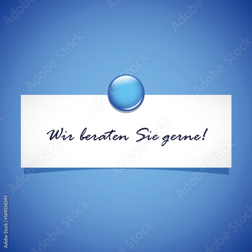 wir beraten Sie gerne zettel mit magnet blau