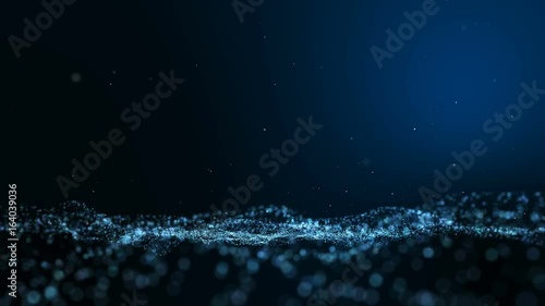 Wallpaper Mural Loop seamless, Glow particle blue background, UHD 4k 3840x2160.
 Torontodigital.ca