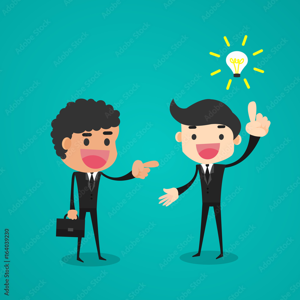 businessman getting ideas businessman getting ideas