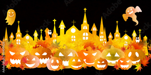 ハロウィン　かぼちゃ　秋　背景