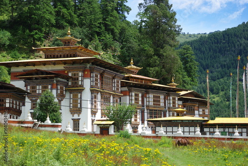 Fotografie Kurjey Lheakhang Monastery in Bumthang, Bhutan