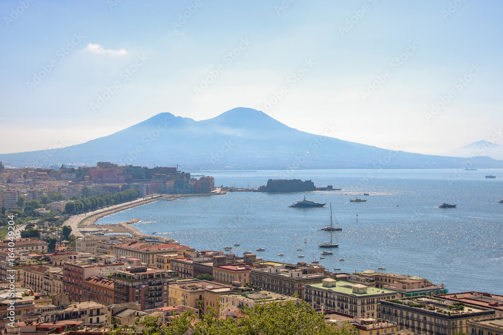 Cityscape of Naples and its gulf
