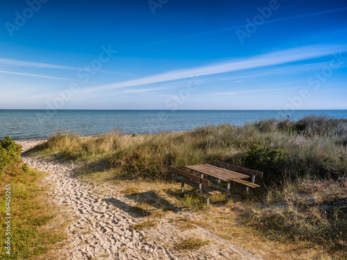 Canvas Print Danish Fjellerup beach in Djurs