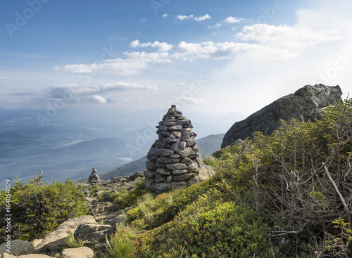 Rock Cairns on Algonquin Peak in the Adirondack Mountains