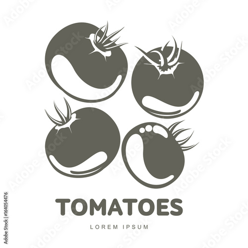 Tomatoes logo templates illustration