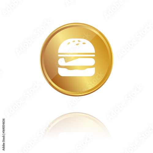 Burger - Gold Münze mit Reflektion
