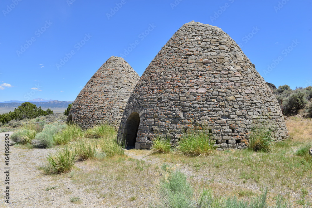 Charcoal ovens used for creating charcoal for the smelting of ore in Nevada in the early 20th century. Charcoal ovens used for creating charcoal for the smelting of ore in Nevada in the early 20th century.