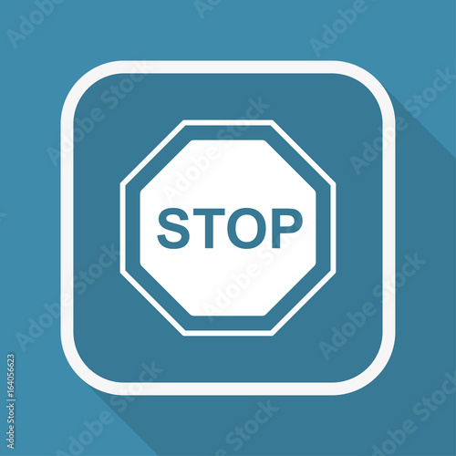 App Button mit Schatten - Stopp Schild - Anhalten