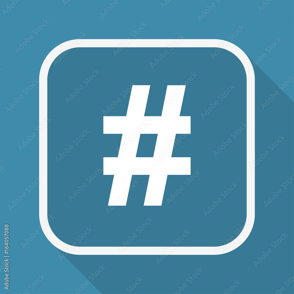 Obraz premium App Button mit Schatten - Raute - Hashtag