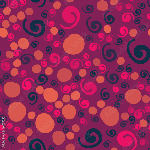 Twirls and dots pattern