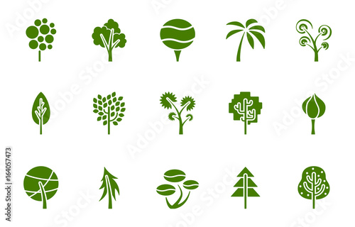 Bäume Iconset - Grün