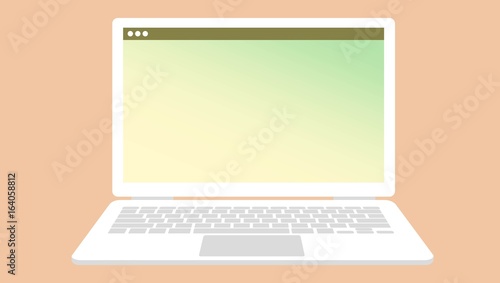 Digital Vector Modern computer screen mockup. Background for animation, advertise, commercial and characters