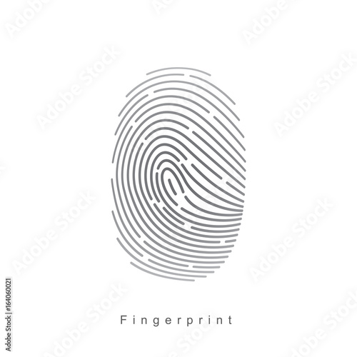 Digital fingerprint. Vector illustration