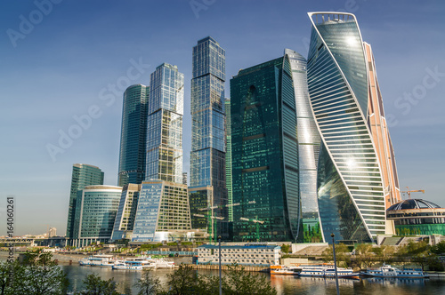 Morning view of Moscow-City - International Business Center, Moscow , Russia.