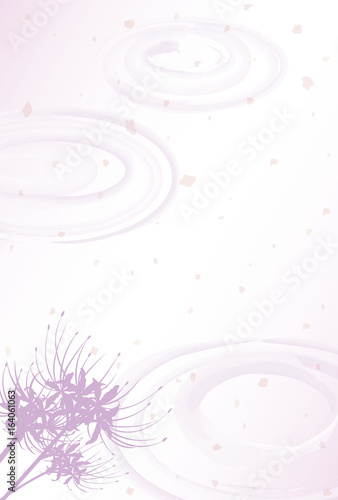 彼岸花の喪中はがきテンプレート