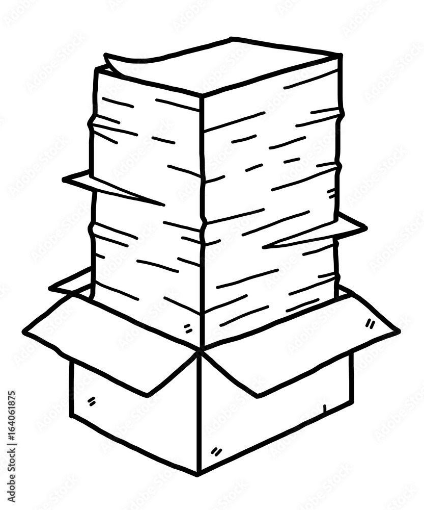 cartoon stack of paper