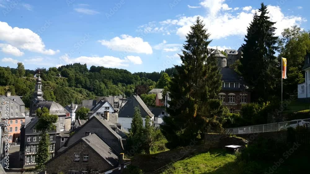 Timber frame houses in Monschau, Germany Timber frame houses in Monschau, Germany