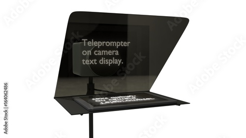 television teleprompter with camera studio 3d illustration photo