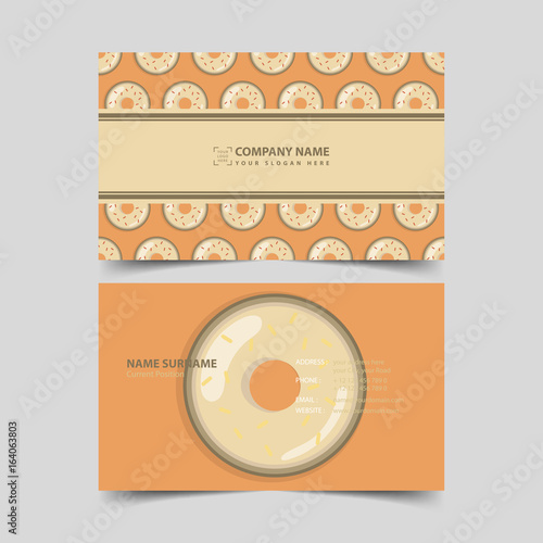 Pastry chef business card design template.
