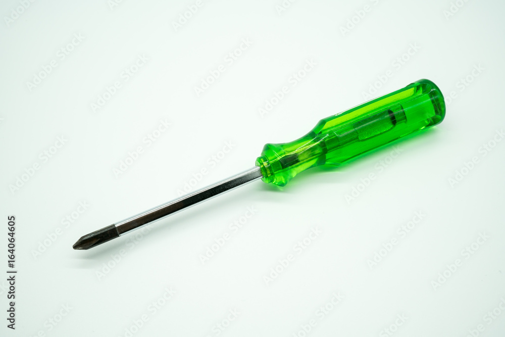 Black Phillips tip of manual screwdriver isolated on white Black Phillips tip of manual screwdriver isolated on white