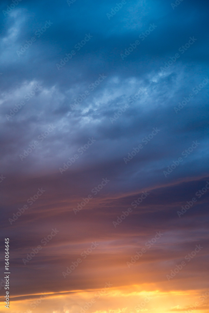 Clouds at sunset as background