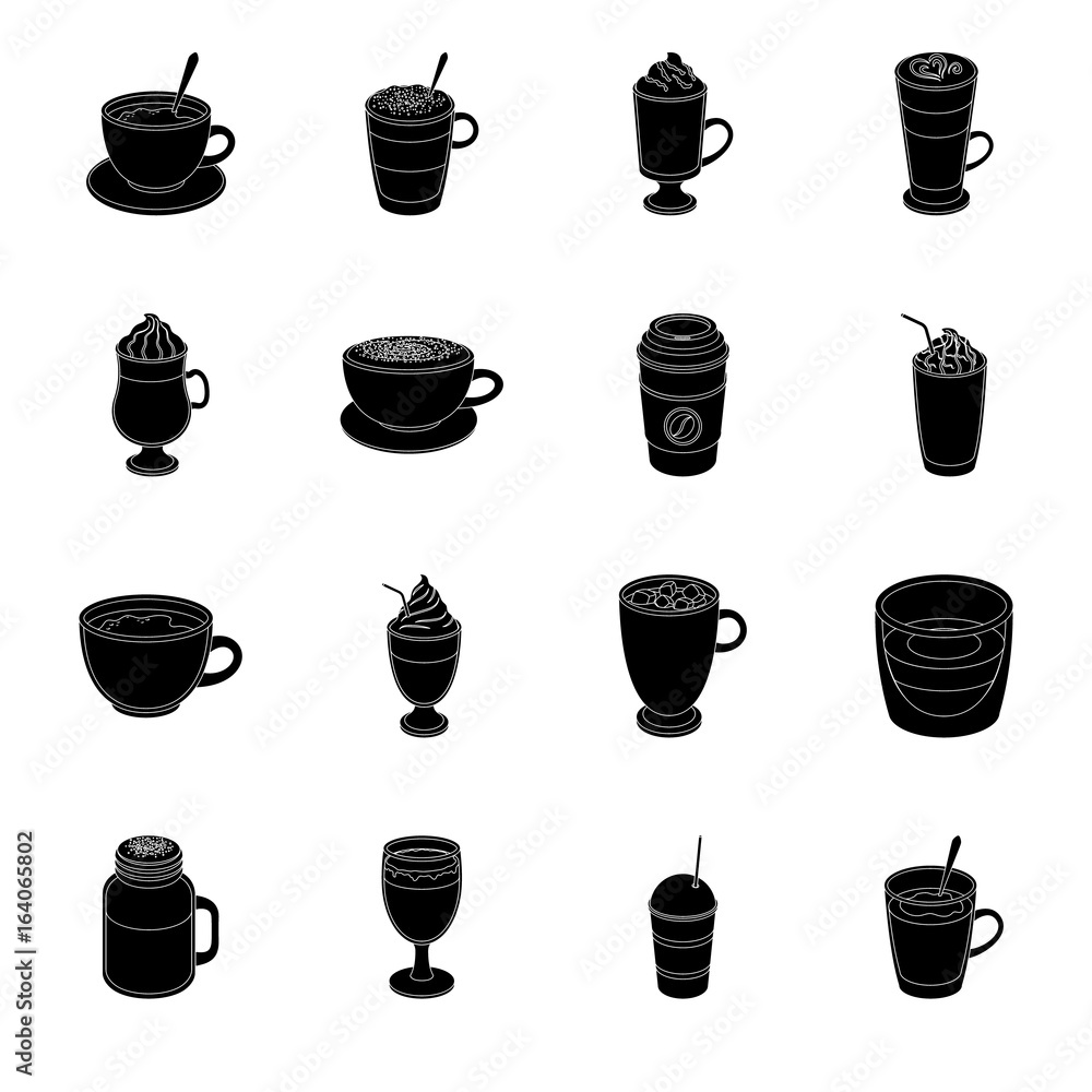 Different types of coffee. Different types of coffee. set collection ...